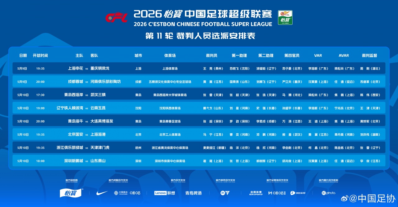 pg旗舰站APP-官方：马宁主哨明晚国安vs海港，麦麦提江执法浙江vs津门虎